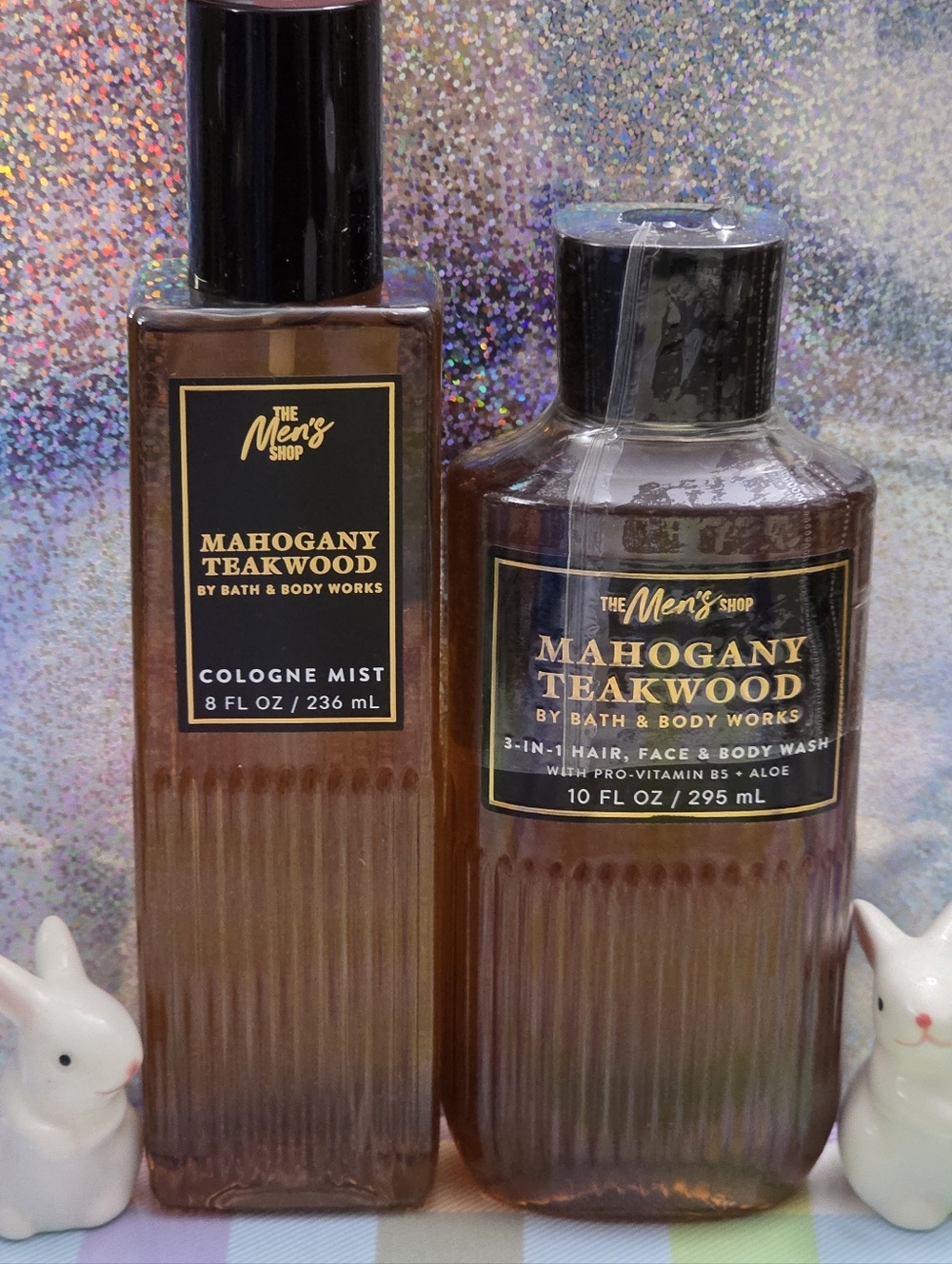 Bath & Body Works Mahogany Teakwood Men's Cologne Mist & Body Wash Set NEW Rare